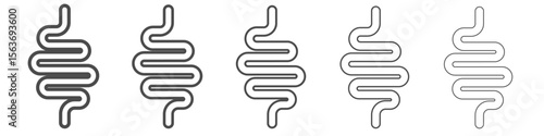 intestine icon simple isolated vector sign
