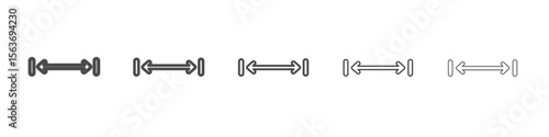 length icon simple isolated vector sign