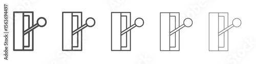 lever icon simple isolated vector sign