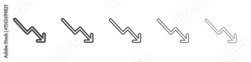 loss arrow icon simple isolated vector sign