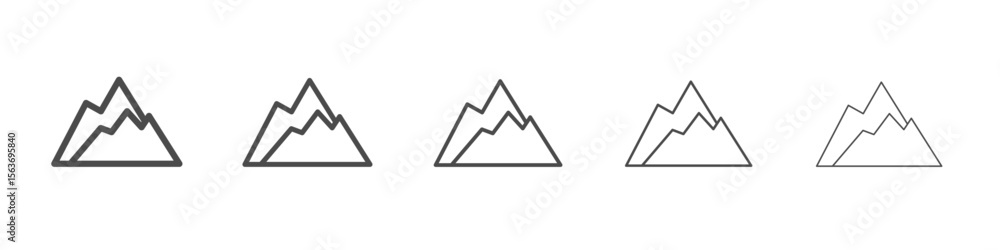 mountain icon simple isolated vector sign mountain icon simple isolated vector sign