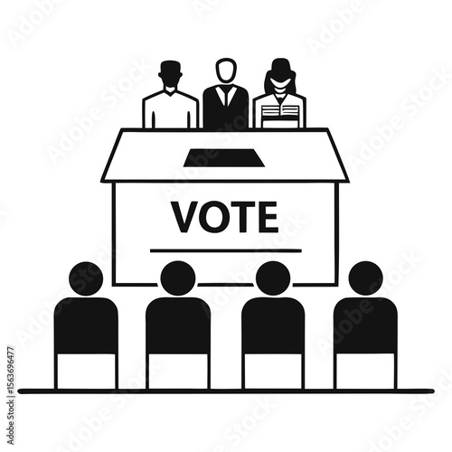 vector design of a voting booth 