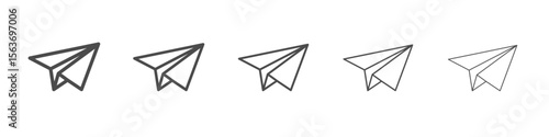 paper plane icon simple isolated vector sign