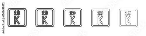 potassium icon simple isolated vector sign