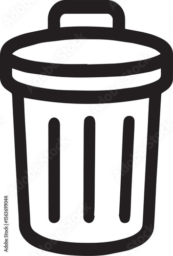 Trash Can Icon Set: Minimalist Garbage, Recycling & Delete Bin Vectors