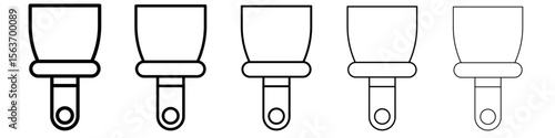 putty knife icon simple isolated vector sign