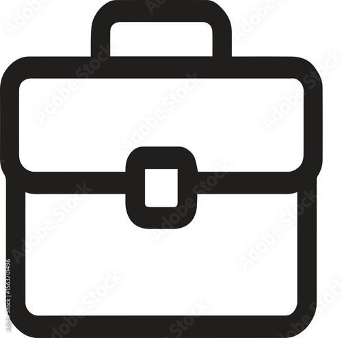 Vector Briefcase Icon - Professional Business & Office Symbol Clipart