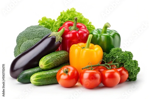 Fresh vibrant vegetables assortment colorful healthy food ingredients organic farm produce delicious dietary vitamins rich natural