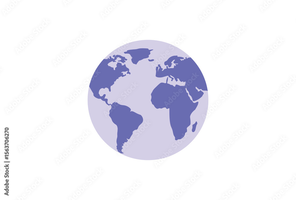 Minimalist world map symbol for global themes vector illustration. Minimalist world map symbol for global themes vector illustration.