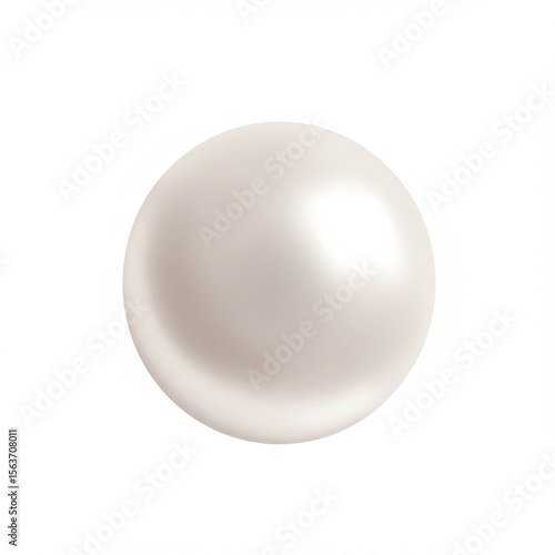 Single White Pearl Close Up