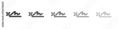 signature icon simple isolated vector sign
