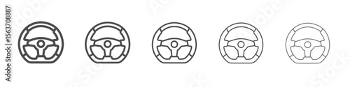 steering wheel icon simple isolated vector sign