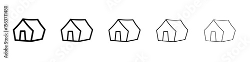 tent icon simple isolated vector sign