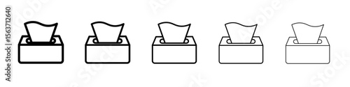 tissue box icon simple isolated vector sign