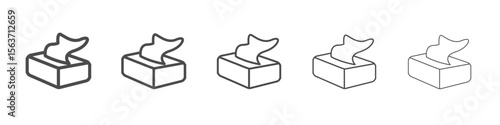 tissue box simple isolated vector sign