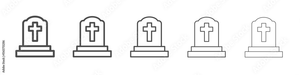 Obraz premium tombstone icon simple isolated vector sign