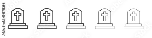 tombstone icon simple isolated vector sign