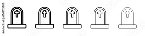 tombstone icon simple isolated vector sign