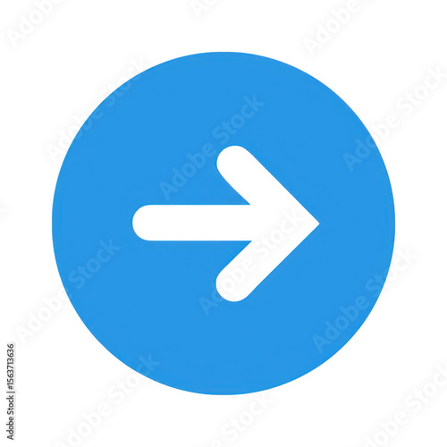 Free Download Blue circle with black arrow pointing right isolated on transparent background - GFXLoad