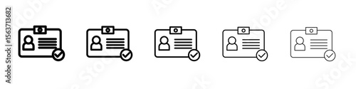 verified id icon simple isolated vector sign