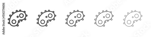 bacteria icon simple isolated vector sign