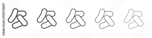 bacteria icon simple isolated vector sign