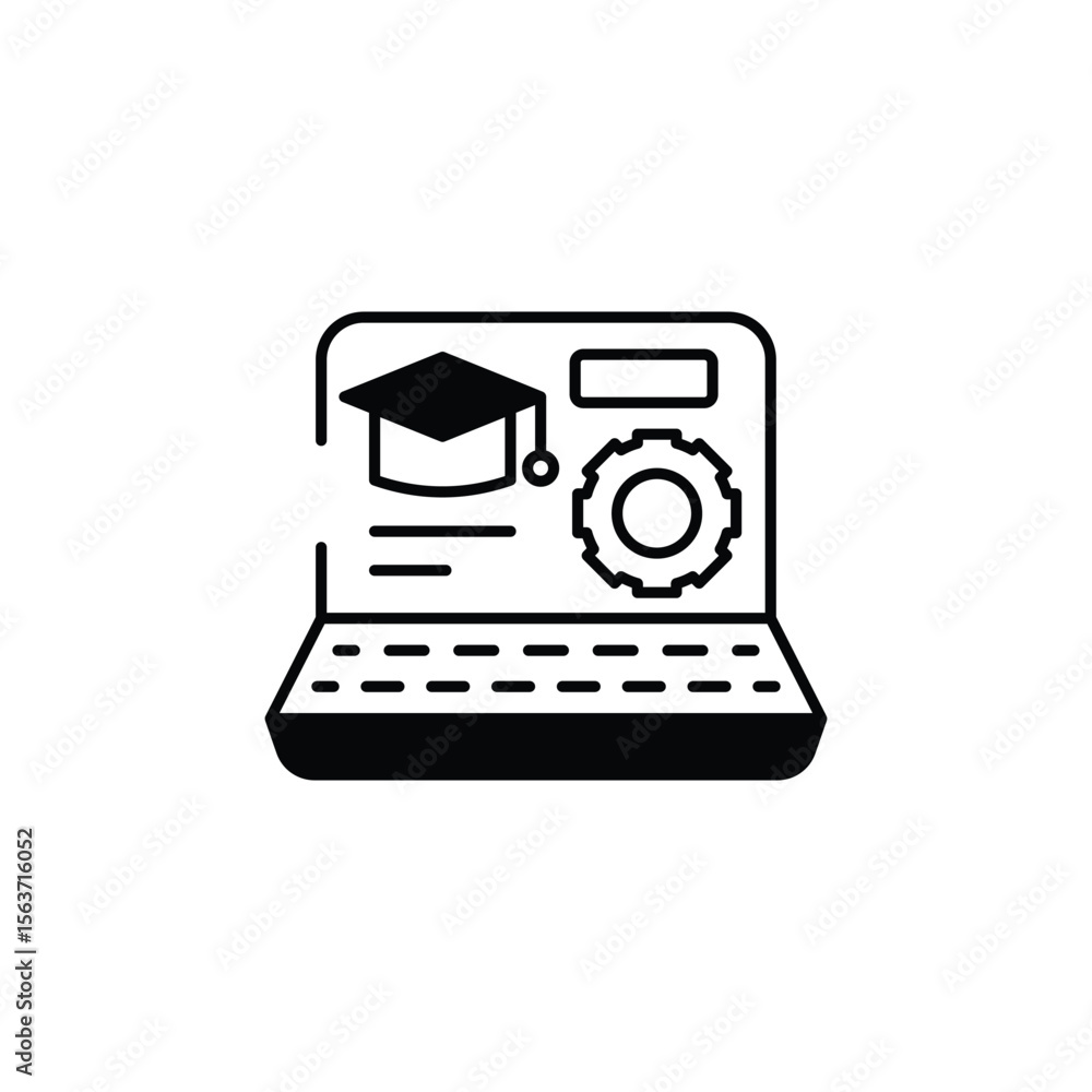 Fototapeta premium Learning System icon design with white background stock illustration