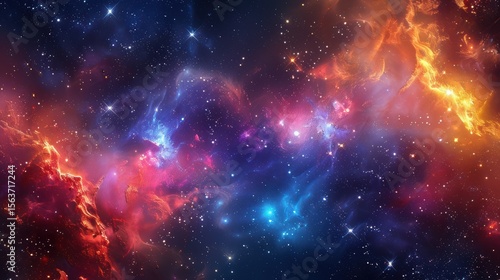 Nebula and Galaxies in Space - AI Generated