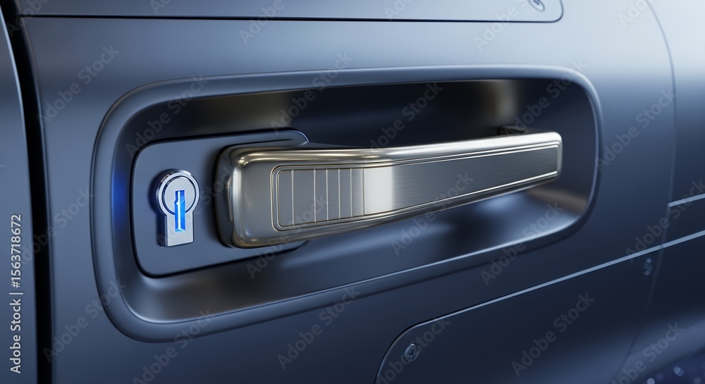 Modern Electric Car Door Handle with Illuminated Key Lock Modern Electric Car Door Handle with Illuminated Key Lock