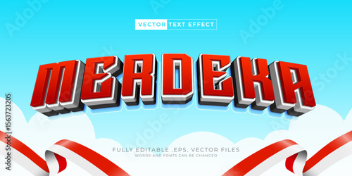 Merdeka or Independence Text Style Effect
