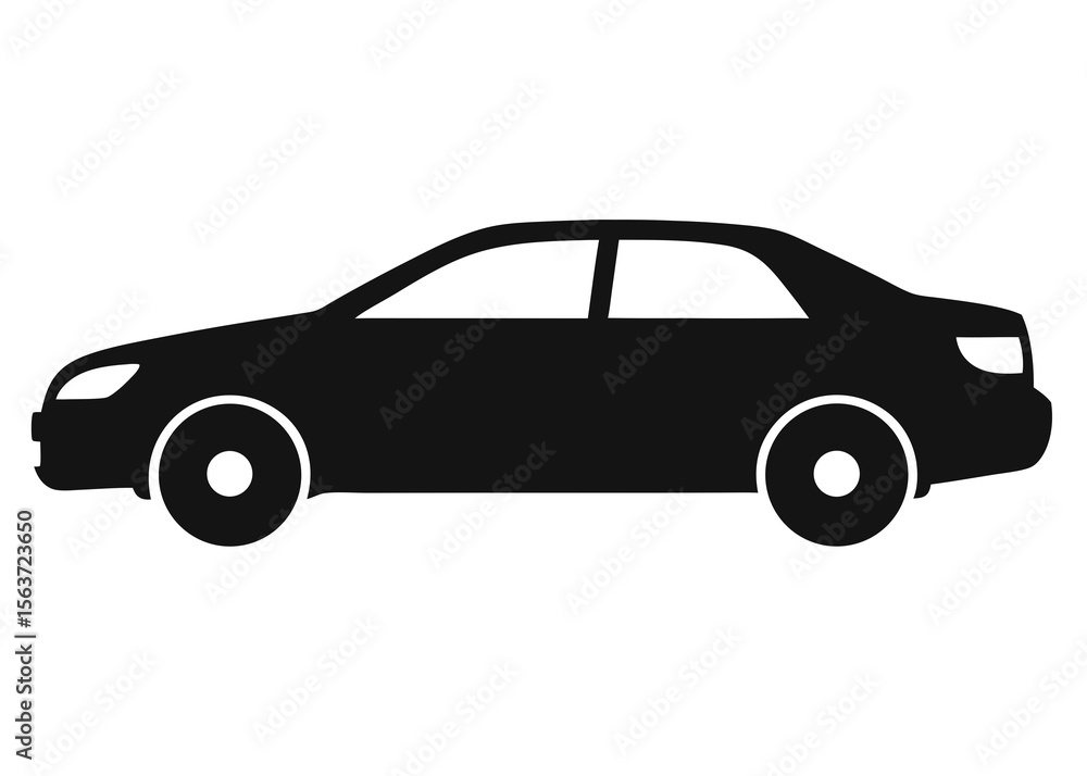 Fototapeta premium black car isolated on white