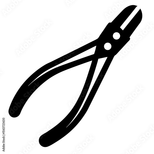 black pliers isolated on white