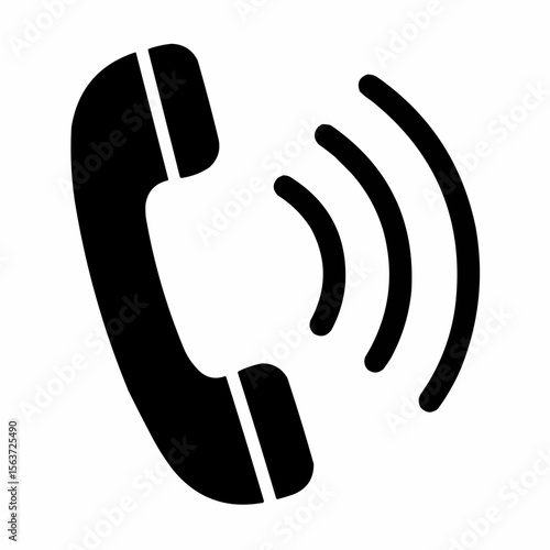 Old phone receiver with audio waves. Listener participation