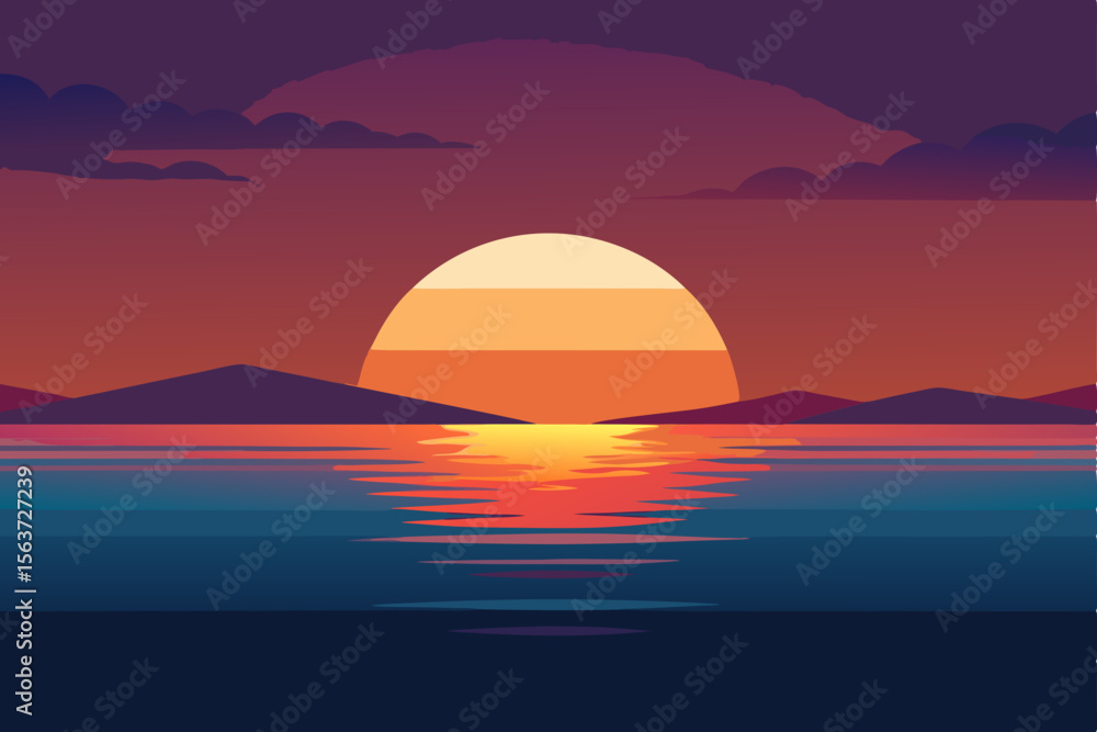 Fototapeta premium sunrise over the sea
