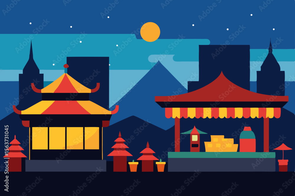 Fototapeta premium vector illustration of a castle