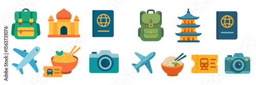 Travel essentials for adventurous trips to cultural destinations with iconic landmarks and delicious food
