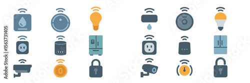 Modern smart home devices connected through wireless technology enhancing daily living efficiency and convenience for users
