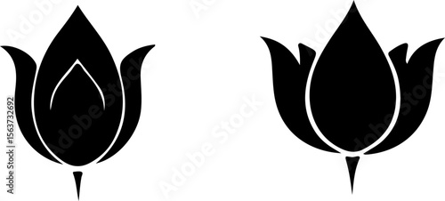 Water Lily Silhouette Vector Art, Water Lily Shadow Art Design, Water Lily Silhouette Illustration, Water Lily Floral Silhouette Vector, Water Lily Black Outline Vector, Water Lily Bloom Silhouette Ar