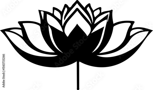 Water Lily Silhouette Vector Art, Water Lily Shadow Art Design, Water Lily Silhouette Illustration, Water Lily Floral Silhouette Vector, Water Lily Black Outline Vector, Water Lily Bloom Silhouette Ar