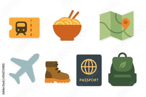Travel essentials for an adventurous journey with food and exploration