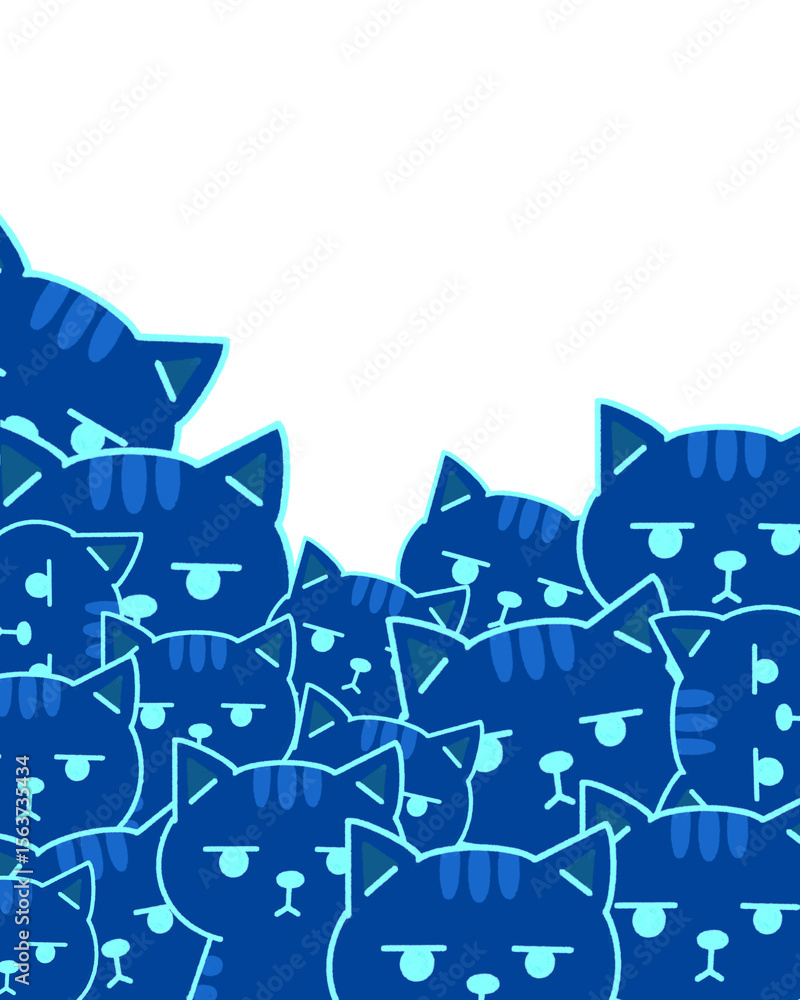 Obraz premium many blue cats