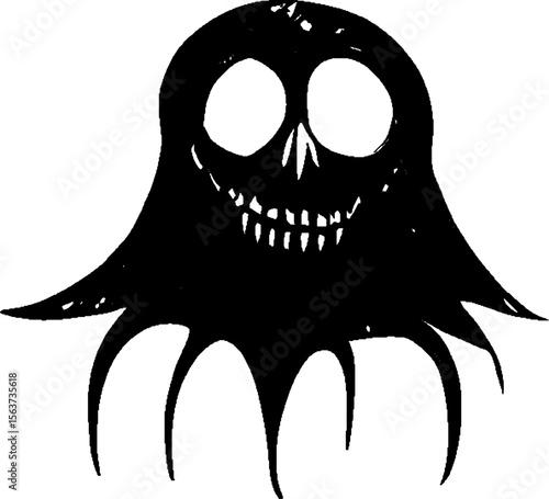 Scared ghost. SVG