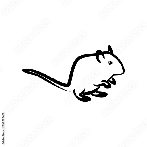 vector illustration of a cartoon rat