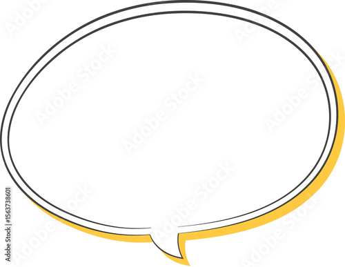 Speech bubbles. Hand drawn Icons. Comic speech bubbles on transparent background