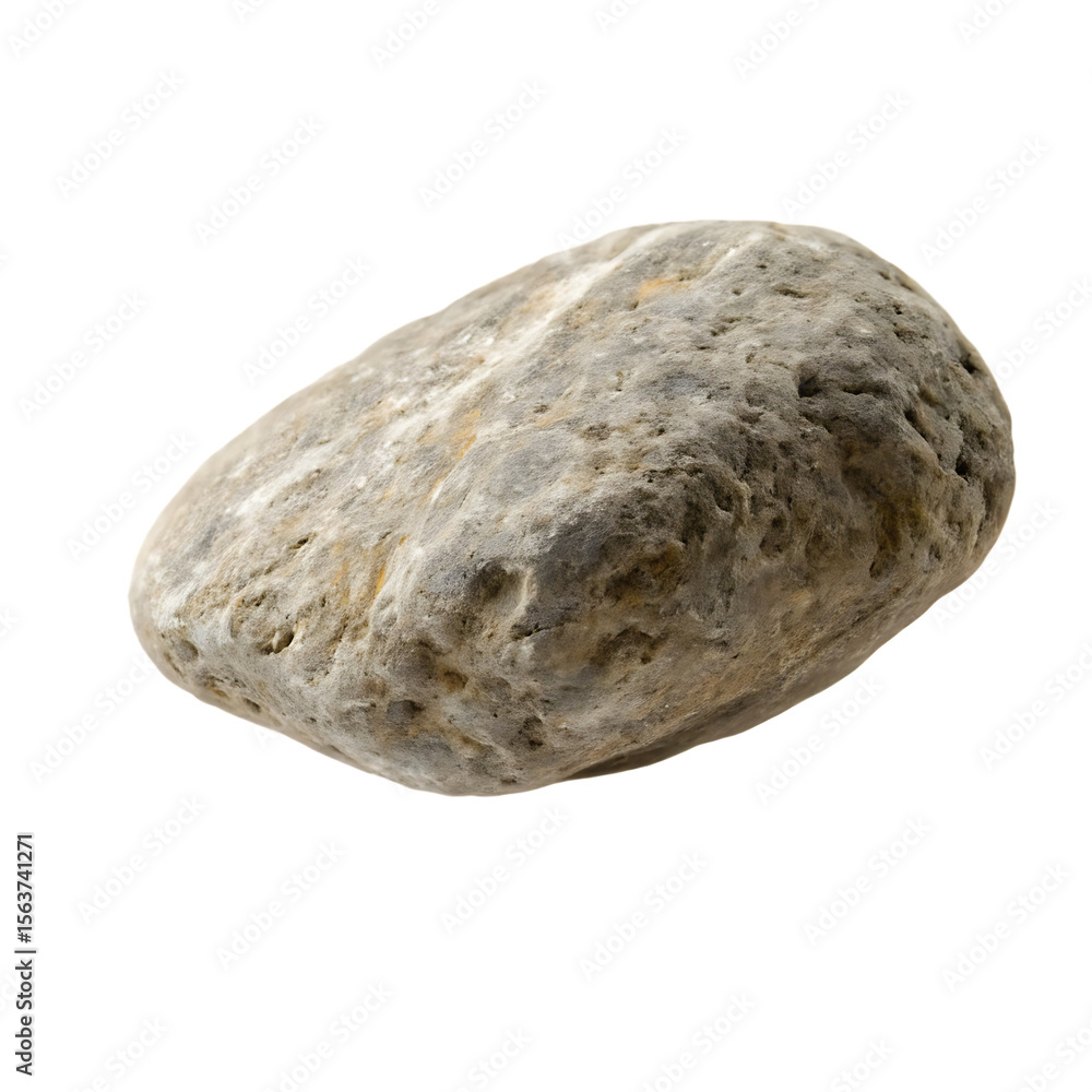 Obraz premium A large single gray rock or stone floating in mid-air isolated on a transparent background png