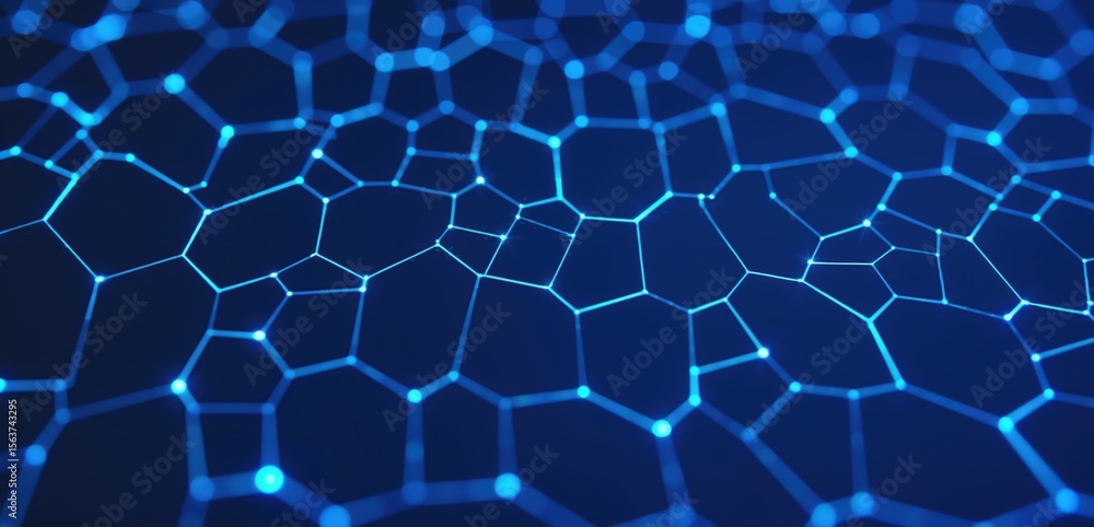 Abstract blue hexagonal network, symbolizing technology and innovation, perfect for digital media, tech presentations, or scientific research. Abstract blue hexagonal network, symbolizing technology and innovation, perfect for digital media, tech presentations, or scientific research.