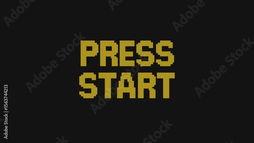Retro pixel animation of a blinking 
