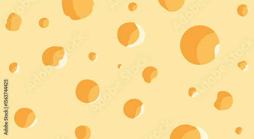 A Close Up View of Swiss Cheese with Many Circular Holes Showing its Delicious Texture and Color