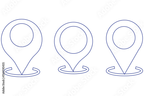 location icon, map pin icons in outline, black, and red styles. for maps, GPS, navigation apps, location markers, address indications, and geolocation interfaces 