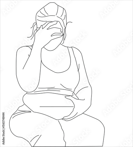 woman holding belly fat line.overweight. the problem of obesity. losing weight.